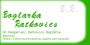 boglarka ratkovics business card